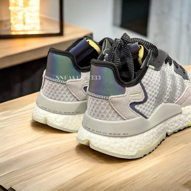 【現貨｜𝟐𝟒𝐡𝐫𝐬內寄出🔥】 ADIDAS NITE JOGGER 反光 灰色boost 休閒鞋 男（EF5839）-細節圖2