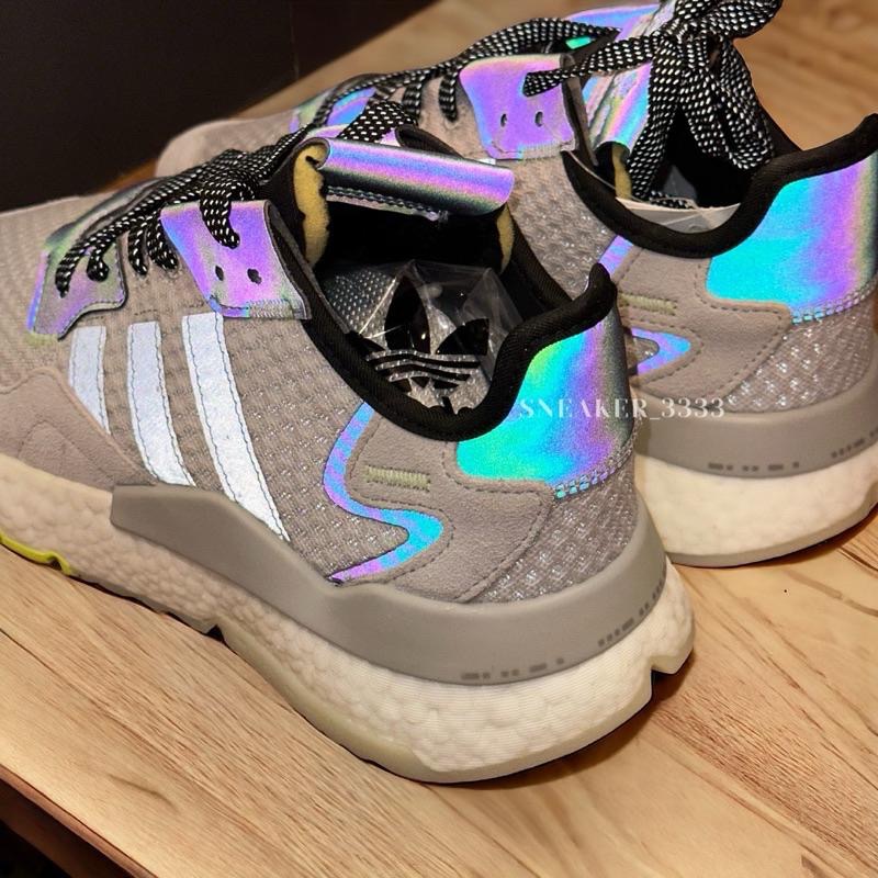 【現貨｜𝟐𝟒𝐡𝐫𝐬內寄出🔥】 ADIDAS NITE JOGGER 反光 灰色boost 休閒鞋 男（EF5839）-細節圖3