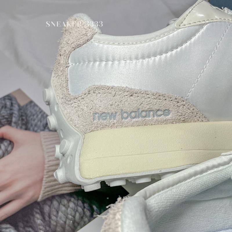 【現貨｜𝟐𝟒𝐡𝐫𝐬內寄出🔥】New Balance 327絲綢 仙女鞋 休閒鞋 女 灰白 米色（WS327SFD）-細節圖3