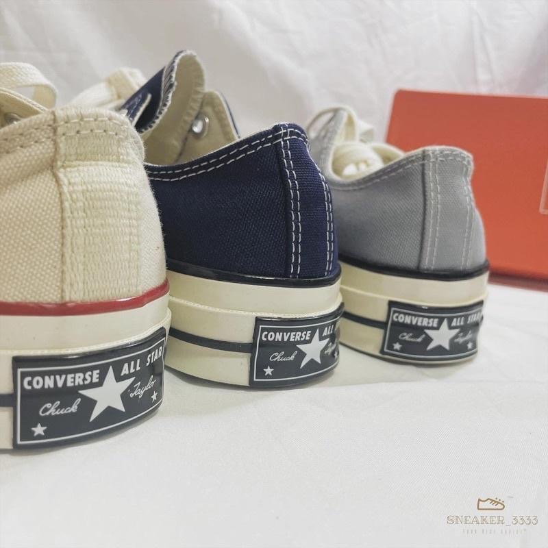 【現貨｜𝟐𝟒𝐡𝐫𝐬內寄出🔥】CONVERSE 1970s 低筒 帆布鞋 奶油底 三色 女（藍/灰/米白）-細節圖2