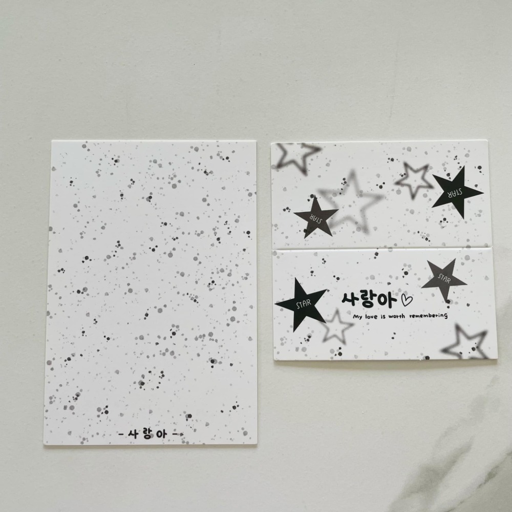 墨點星星卡頭10*10+卡背9.5*14