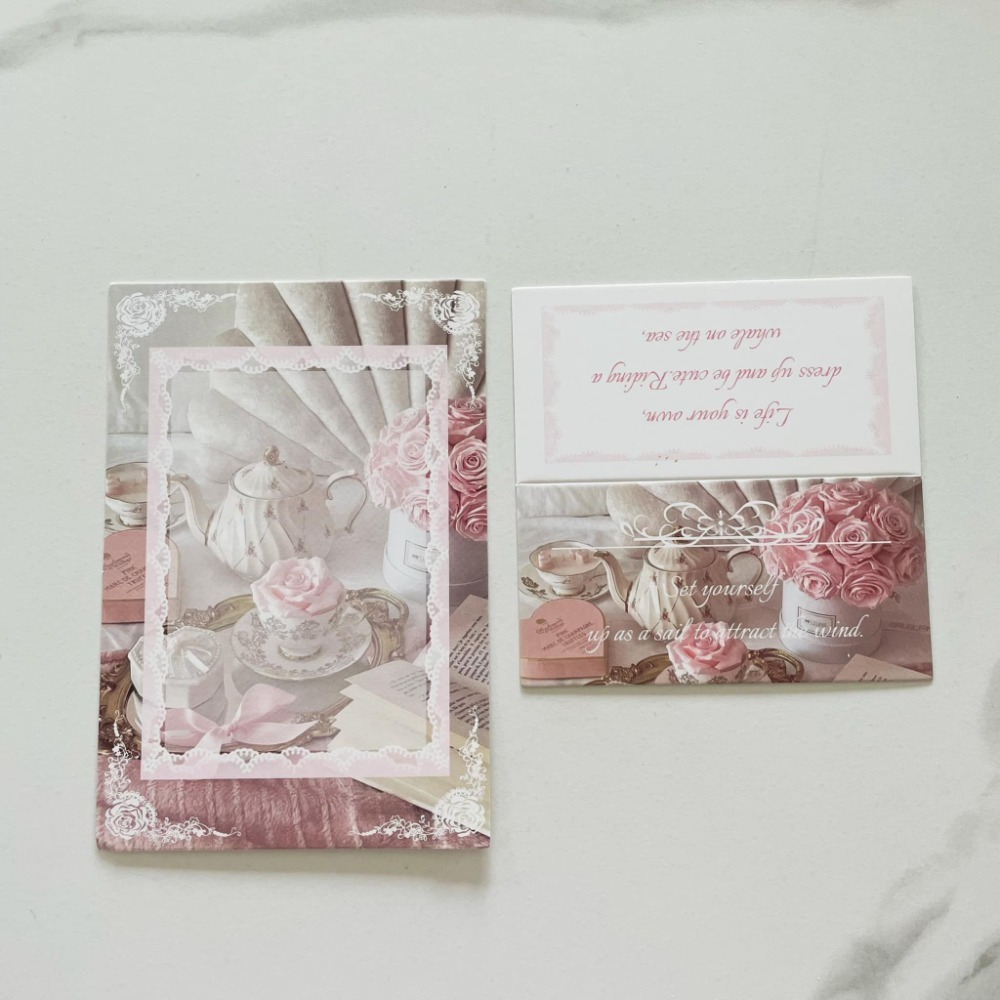 玫瑰茶會2-卡頭10*10+卡背9.5*14