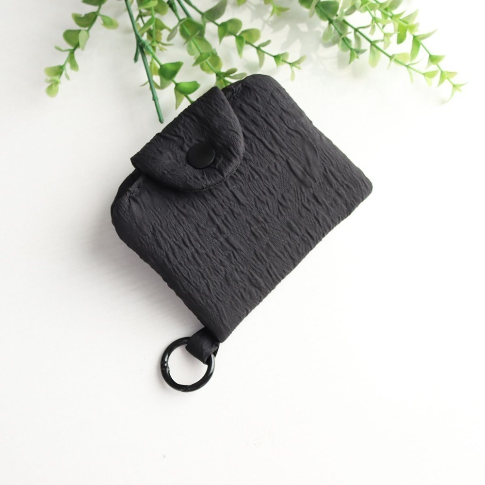 (現貨)日系摺皺太空棉鑰匙卡包-規格圖1