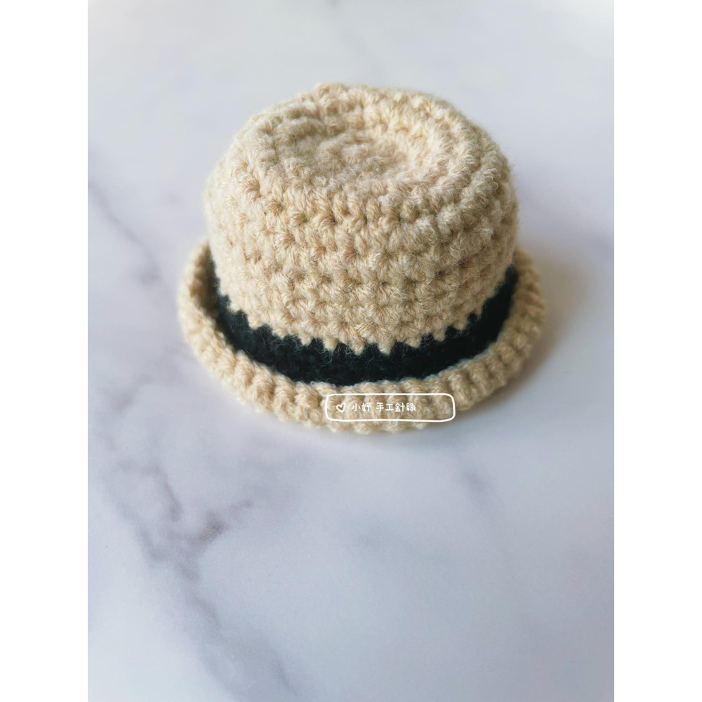 迷你手作針織紳士草帽（不含娃）-細節圖2
