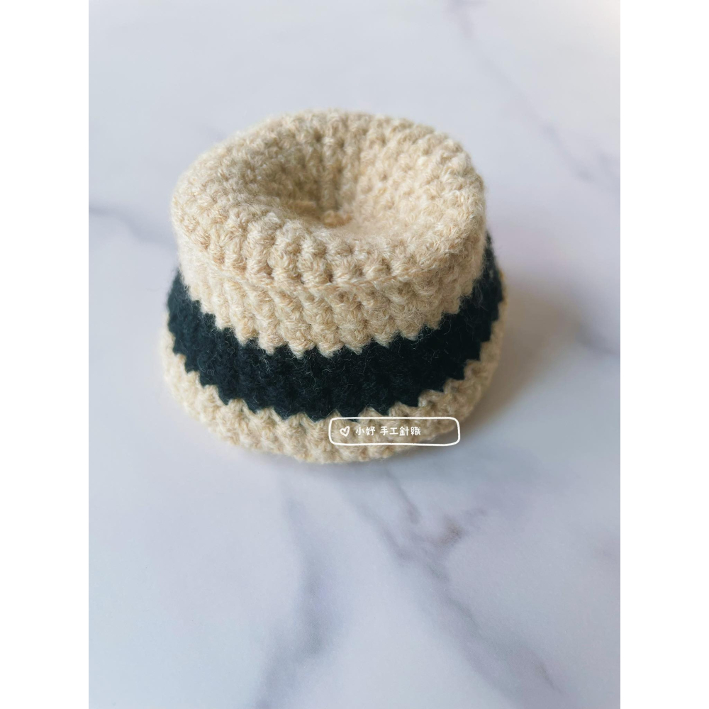 迷你手作針織紳士草帽（不含娃）-細節圖3