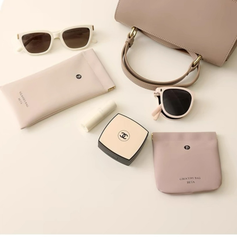 現貨✨眼鏡袋便攜墨鏡太陽眼鏡收納袋 眼鏡收納包 自動閉合袋 旅行眼鏡收納袋 眼鏡收納袋 開合包-細節圖4