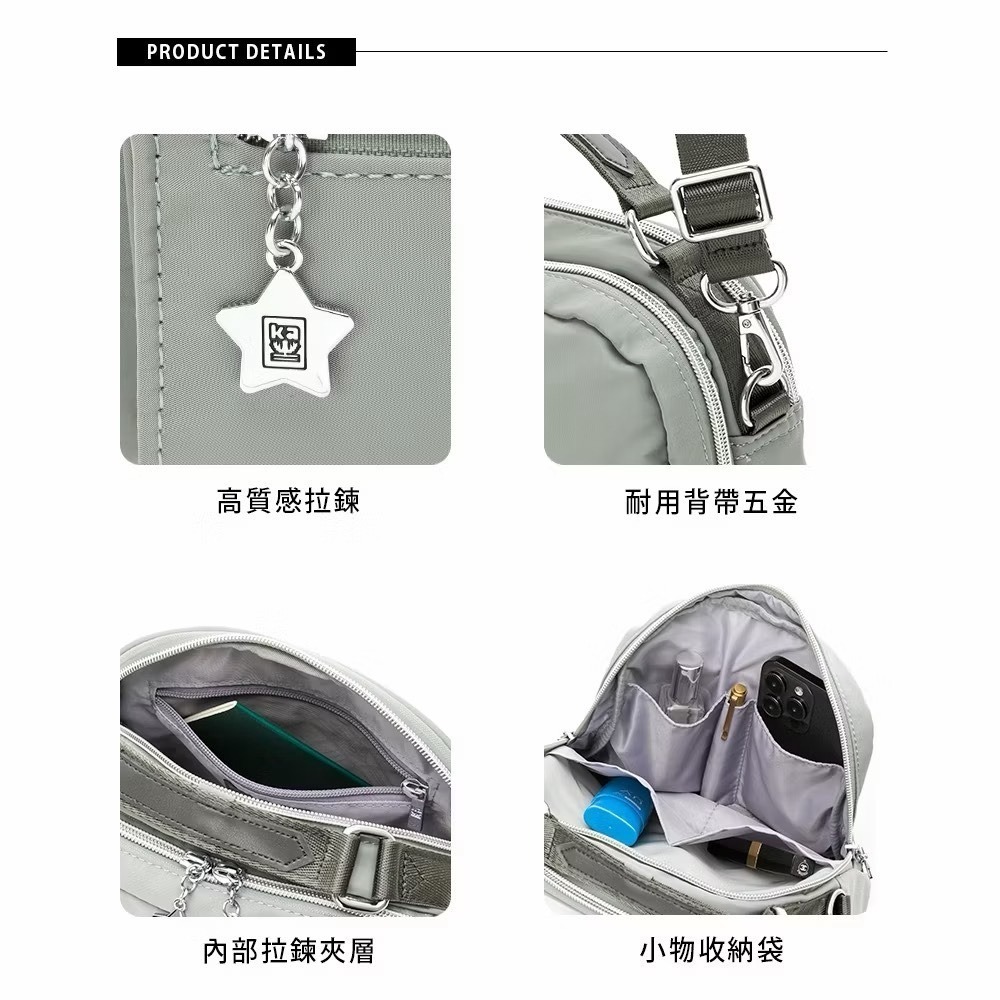 [金安德森 Kinloch Anderson] 城市酷玩 輕巧3way隨身包-灰綠 後背包 斜背包 三用包 外出包-細節圖8