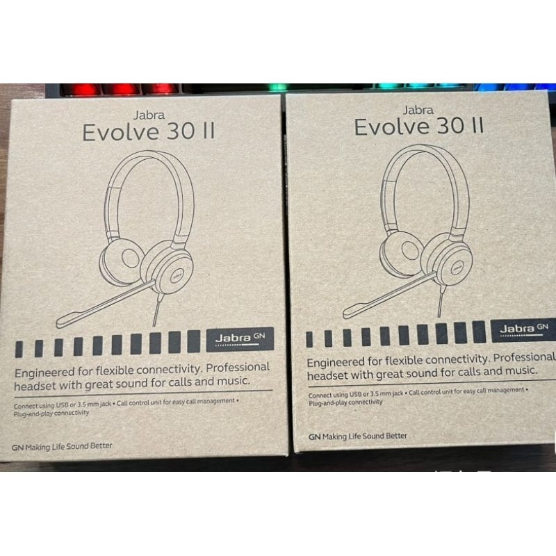 原廠全新 2年保固 Jabra Evolve 30II USB+3.5mm 頭戴式 雙耳降噪 有線線控耳機-細節圖8