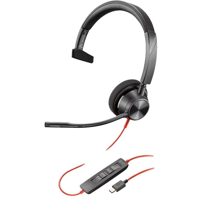 全新原廠貨 2年保固 Poly Plantronics Blackwire C3310 USB線控頭戴單耳耳機-細節圖10