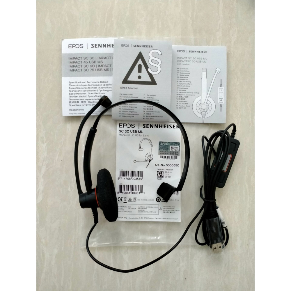 原廠全新商 2年保固EPOS Sennheiser Impact SC30 ML USB頭戴單耳線控耳機-細節圖2