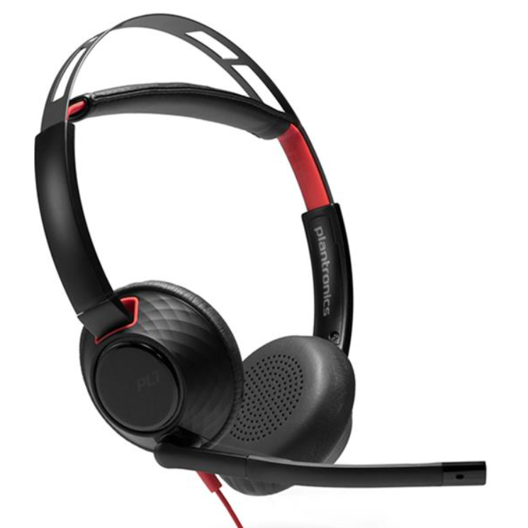 全新原廠貨 2年保固 Poly Plantronics C5220 USB+3.5耳機線 雙介面 頭戴雙耳降噪耳機-細節圖5