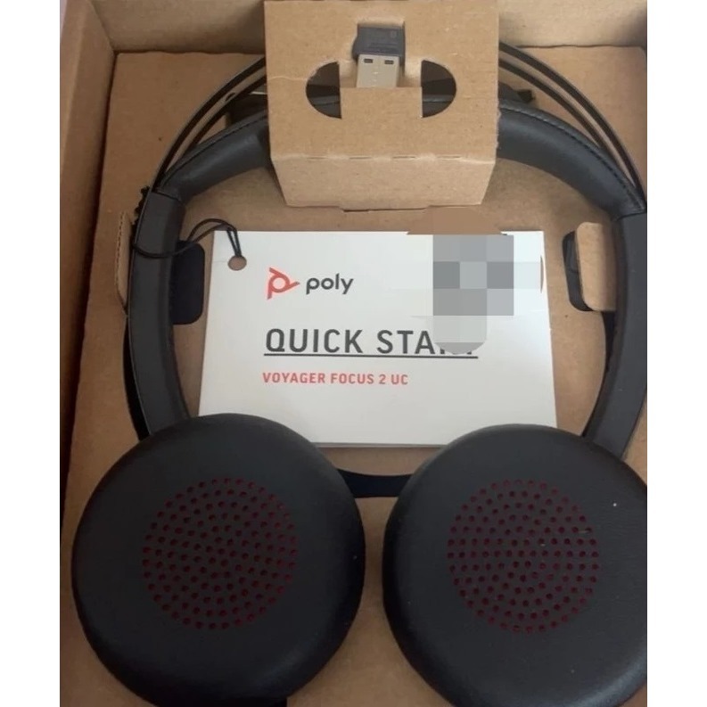 全新原廠貨 二年保固 Poly Voyager Focus2 UC 主動降噪藍芽耳機 配BT700接收器 電腦／手機雙用-細節圖5