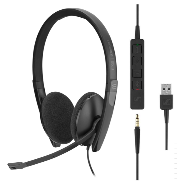 全新原廠貨 2年保固EPOS Sennheiser Adapt165T 165 USB+3.5耳機線 雙耳頭戴降噪耳機-細節圖2