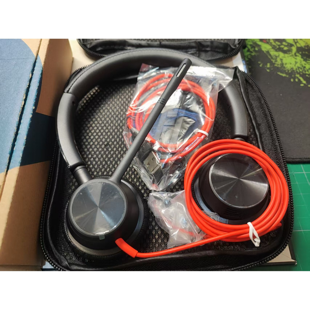 全新原廠貨 2年保固 Poly Blackwire C3325 USB／3.5mm耳機線雙介面 頭戴式降噪雙耳耳機-細節圖2