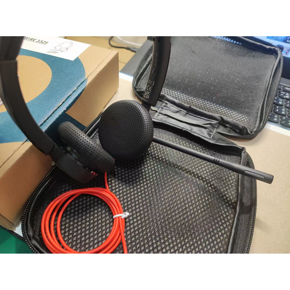 全新原廠貨 2年保固 Poly Blackwire C3325 USB／3.5mm耳機線雙介面 頭戴式降噪雙耳耳機-細節圖4