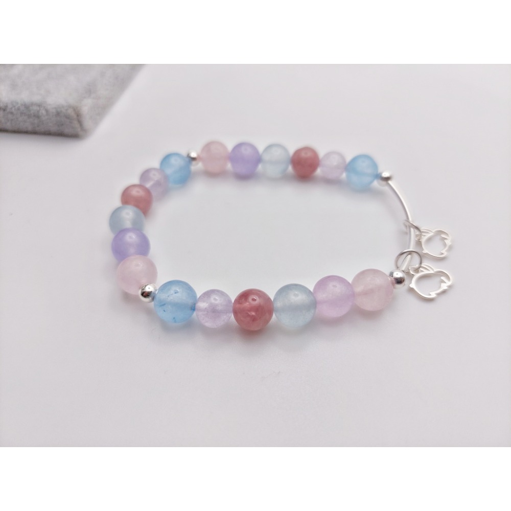 【青煙水晶】純銀造型水晶手鏈#天然水晶#情侶款配件#手鏈#手環#-細節圖2