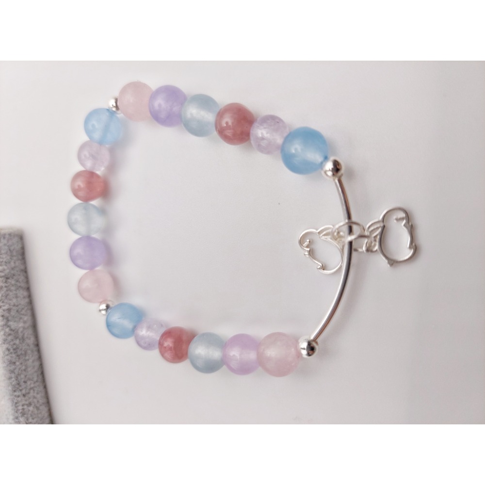 【青煙水晶】純銀造型水晶手鏈#天然水晶#情侶款配件#手鏈#手環#-細節圖3