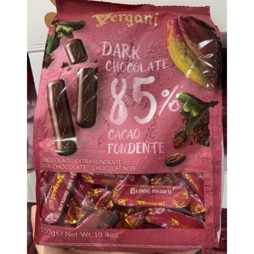 VERGANI 85%黑巧克力條 550公克-吉兒好市多COSTCO代購