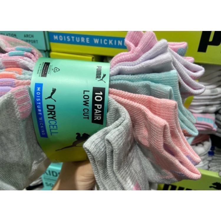 🎉現貨特價！PUMA 兒童短襪10雙入 適合鞋子尺寸19～21公分-吉兒好市多COSTCO代購-細節圖3