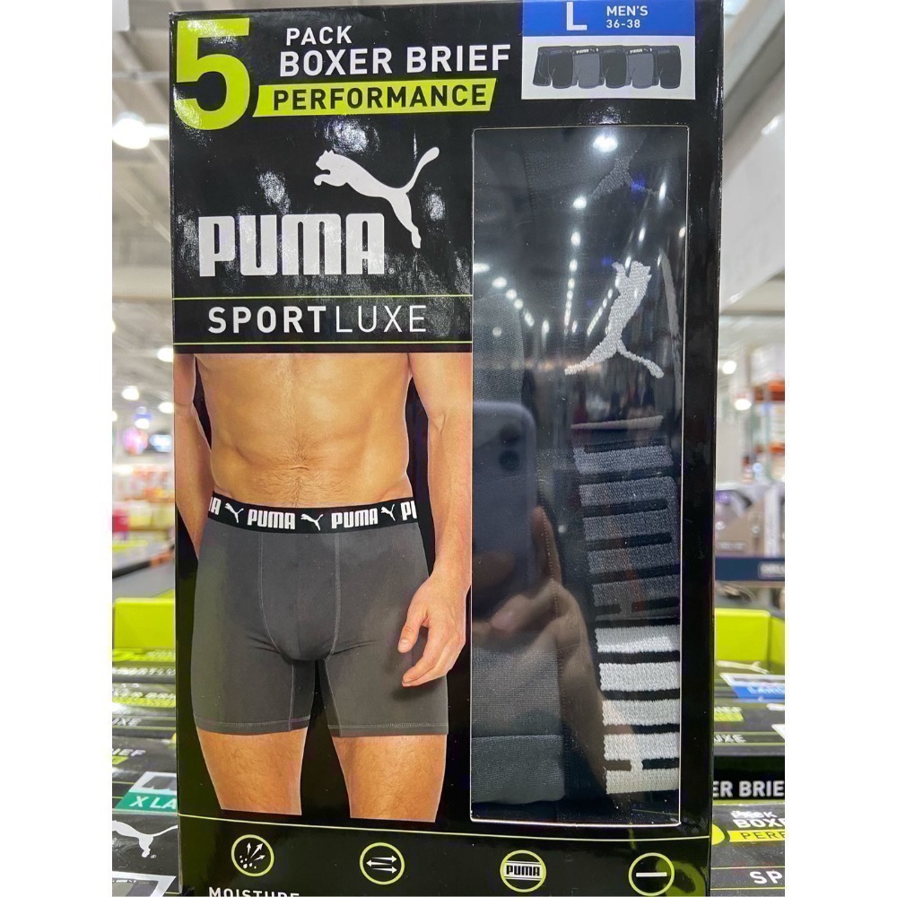 🎉現貨特價！PUMA 男內褲五入組 美國尺寸:S~XL-吉兒好市多COSTCO代購-細節圖2