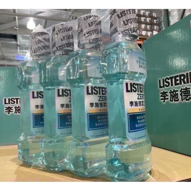 Listerine李施德霖漱口水(無酒精配方) 750毫升X4瓶入-吉兒好市多COSTCO代購-細節圖2