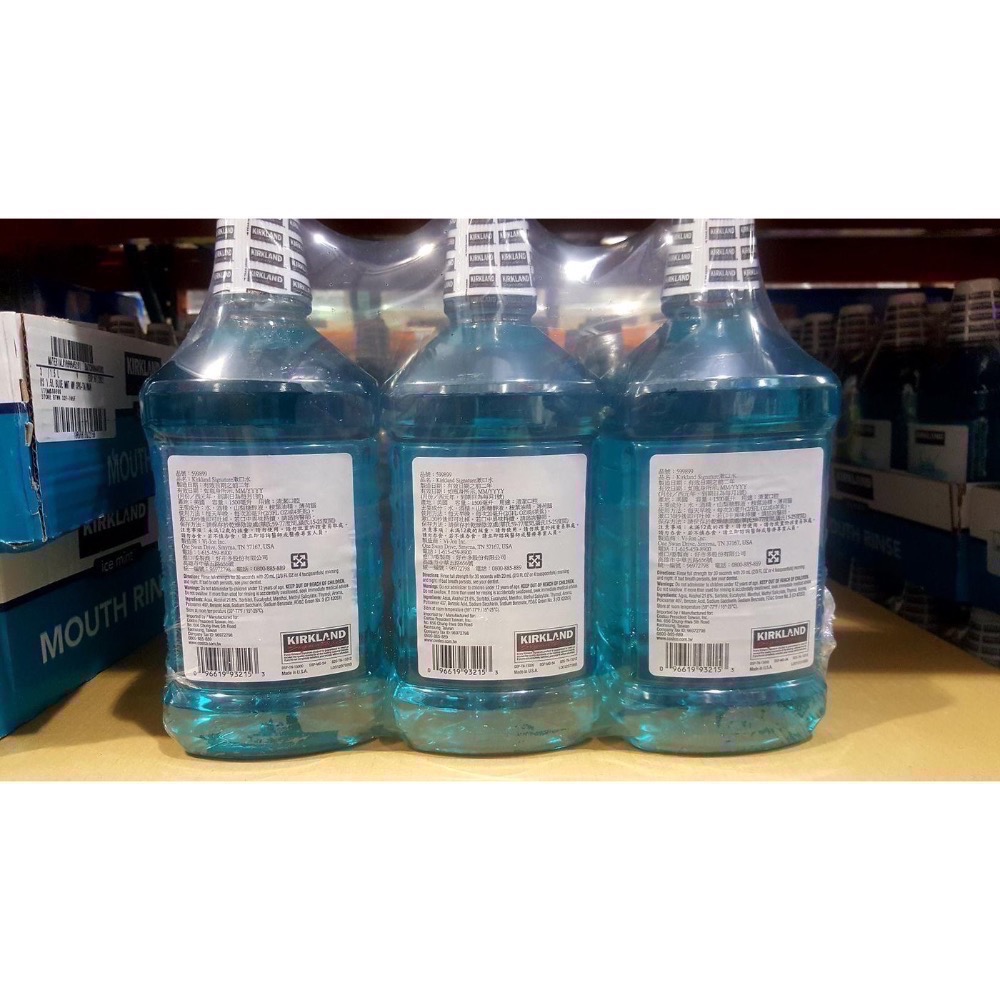 Kirkland Signature科克蘭 勁涼漱口水 薄荷配方 1.5公升X3瓶-吉兒好市多COSTCO代購-細節圖2
