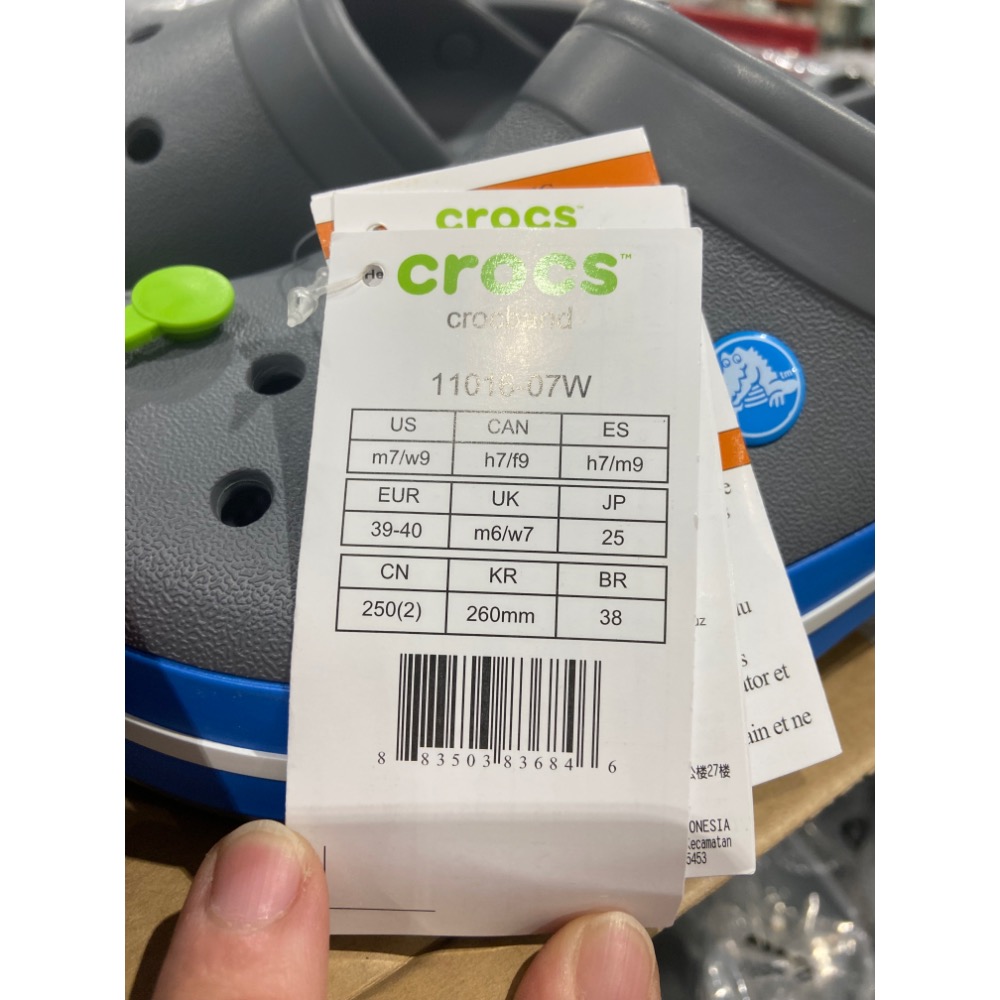 ￼CROCS  卡駱馳中性款涼鞋 美國尺寸(US):4~10 藍色/橘色-吉兒好市多COSTCO代購-細節圖8