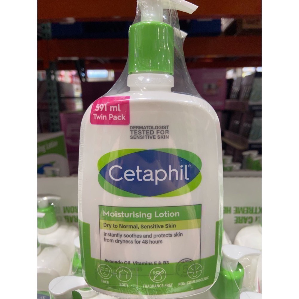 🎉現貨特價！CETAPHIL 舒特膚溫和臉部身體滋潤乳液 591毫升X2瓶入-吉兒好市多COSTCO代購-細節圖2