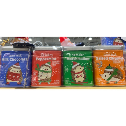 🎉現貨特價！SWISS MISS 聖誕節可可粉禮盒組4罐入(含4口味，共780公克)-吉兒好市多COSTCO代購