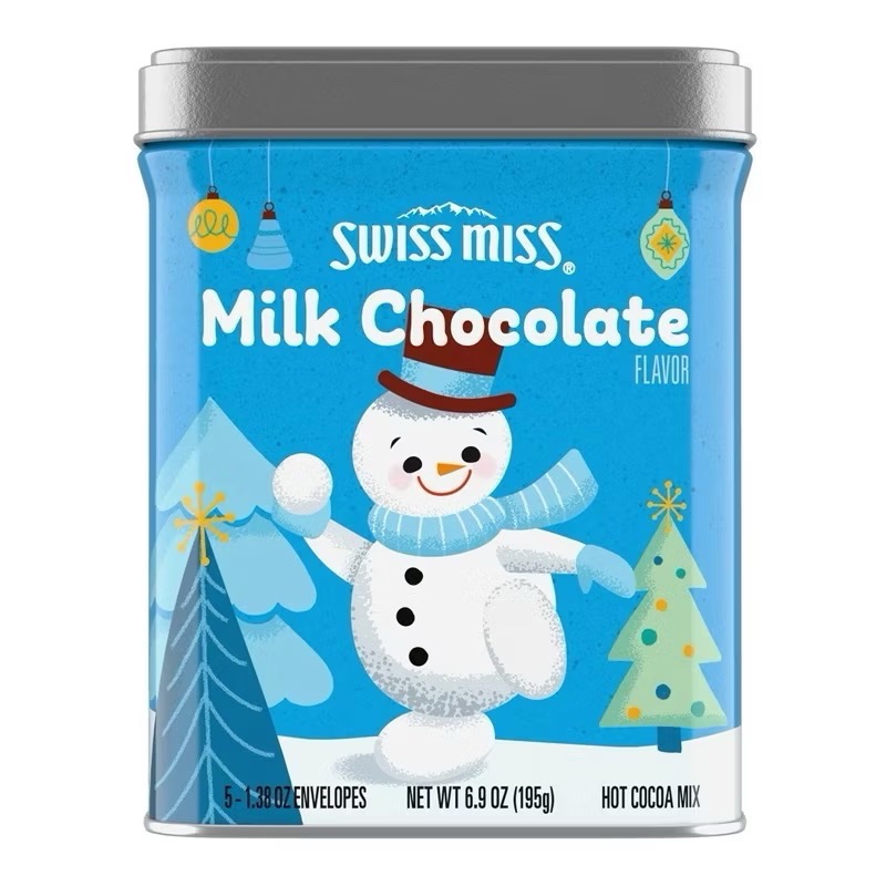 🎉現貨特價！SWISS MISS 聖誕節可可粉禮盒組4罐入(含4口味，共780公克)-吉兒好市多COSTCO代購-細節圖2