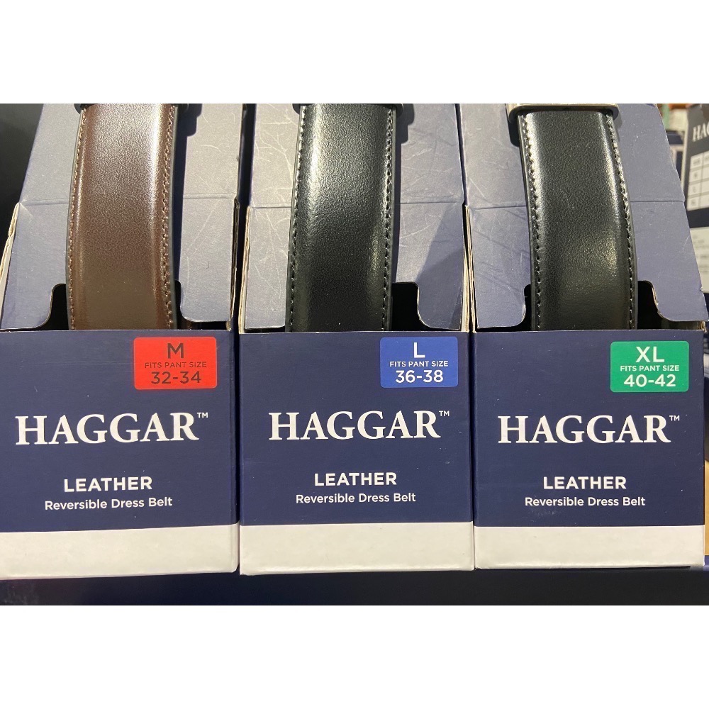 🎉現貨特價！HAGGAR 男雙面皮帶 雙面穿男皮帶 尺寸M/L/XL-吉兒好市多COSTCO代購-細節圖2
