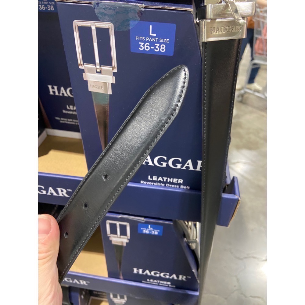 🎉現貨特價！HAGGAR 男雙面皮帶 雙面穿男皮帶 尺寸M/L/XL-吉兒好市多COSTCO代購-細節圖8