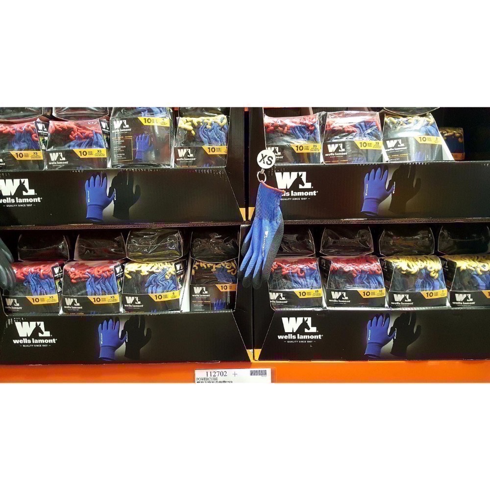 WELLS LAMONT 乳膠工作手套十雙入裝 尺寸:M/S/XS-吉兒好市多COSTCO代購-細節圖2