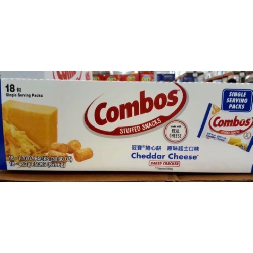 🎉現貨特價！COMBOS 冠寶起司捲心餅 每包48.2公克X18包入-吉兒好市多COSTCO代購