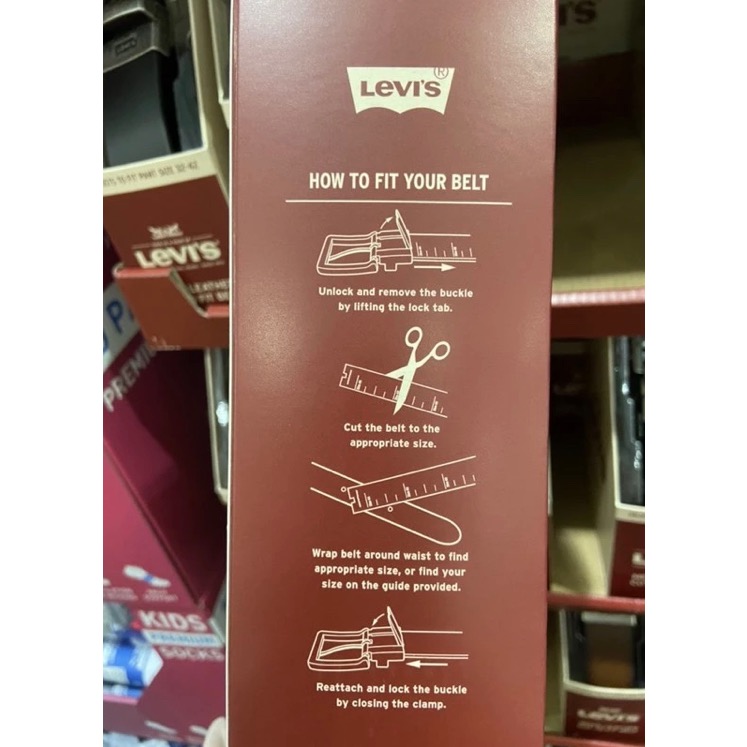 LEVI＇S 男用真皮皮帶 腰圍尺寸32~42吋 (黑色/咖啡)-吉兒好市多COSTCO代購-細節圖4