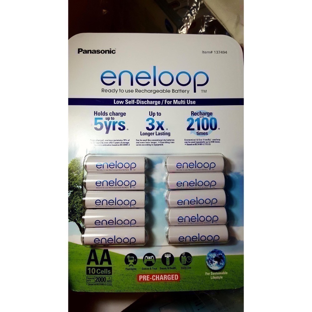 🎉現貨特價！ENELOOP 三號AA/四號AAA 充電電池10入-吉兒好市多COSTCO代購-細節圖2
