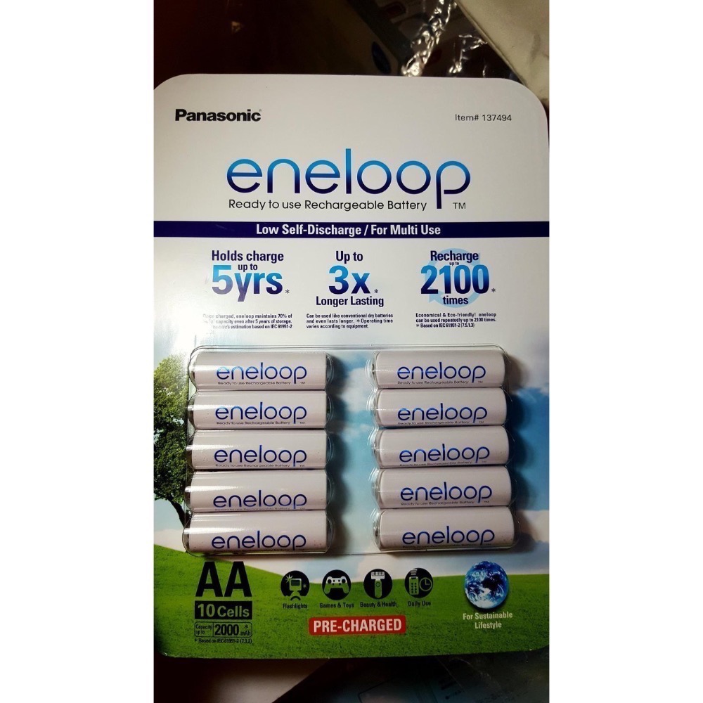 🎉限時特價！ENELOOP 三號AA/四號AAA 充電電池10入-吉兒好市多COSTCO代購-細節圖2