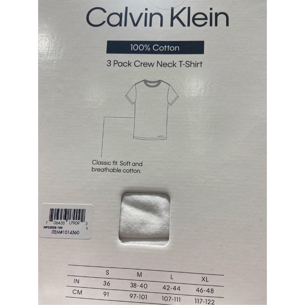 🎉現貨特價！Calvin Klein 凱文克萊男純棉短袖上衣三件組 美國尺寸:S~XL-吉兒好市多COSTCO代購-細節圖2