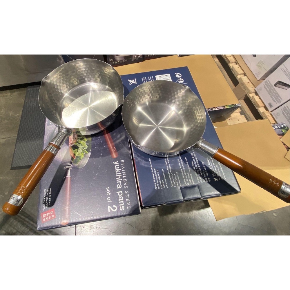 🎉現貨特價！YUKIHIRA 日本製不鏽鋼木把湯鍋兩件組 18公分/20公分-吉兒好市多COSTCO代購-細節圖3