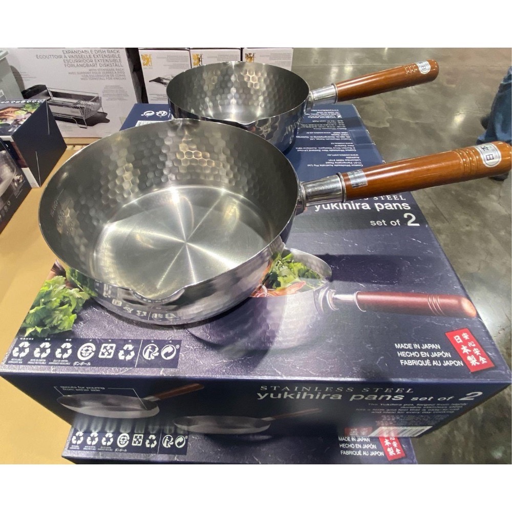 🎉現貨特價！YUKIHIRA 日本製不鏽鋼木把湯鍋兩件組 18公分/20公分-吉兒好市多COSTCO代購-細節圖4