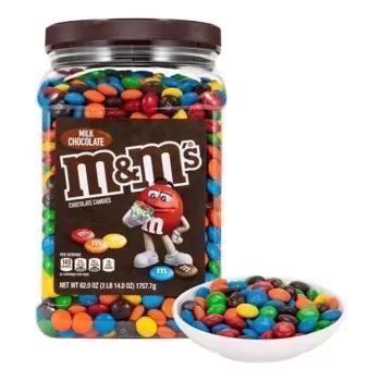 限時特價！M&M‘S 牛奶糖衣巧克力罐裝 1757.7公克-吉兒好市多COSTCO代購