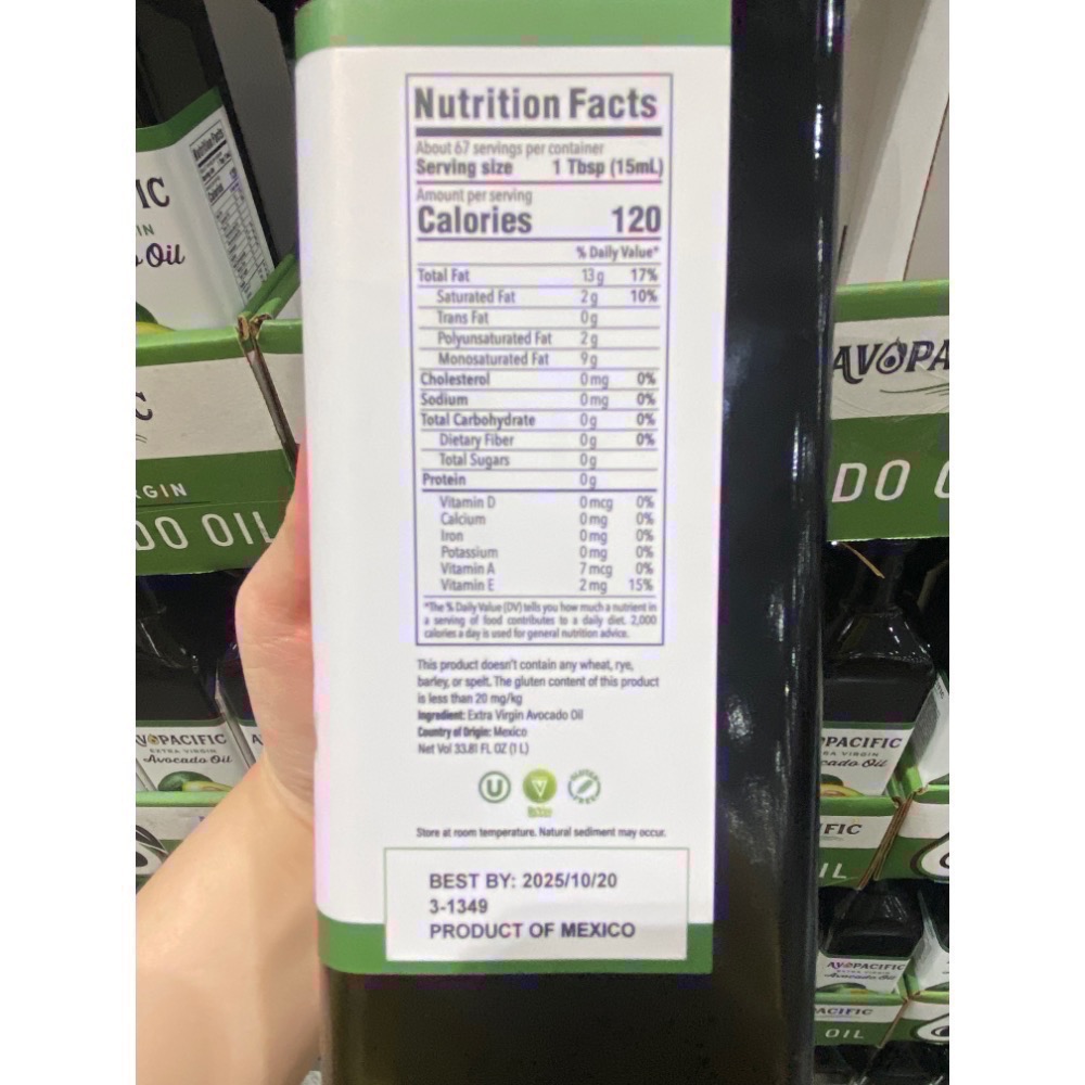AVOPACIFIC 冷壓酪梨油 每瓶1公升-吉兒好市多COSTCO代購-細節圖3