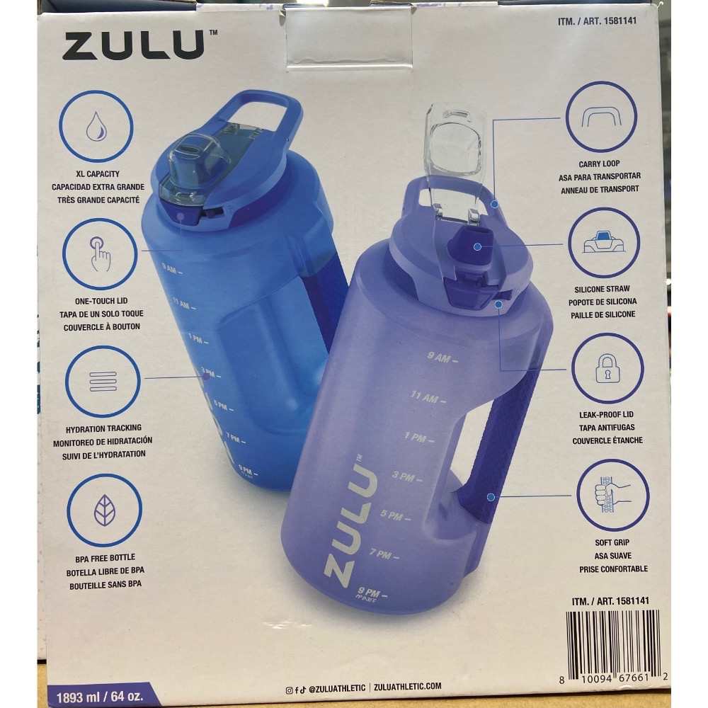 🎉現貨特價！ZULU 大容量水壺2件組 單個容量約1.8公升-吉兒好市多COSTCO代購-細節圖4