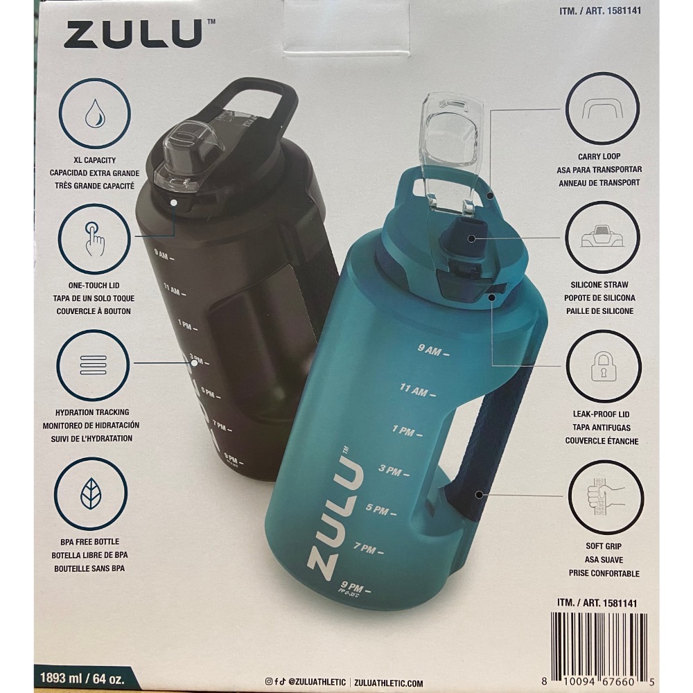 🎉現貨特價！ZULU 大容量水壺2件組 單個容量約1.8公升-吉兒好市多COSTCO代購-細節圖7