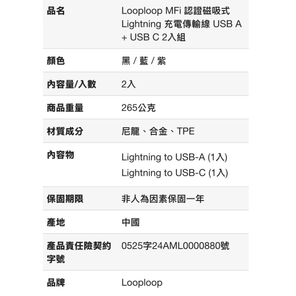 🎉現貨特價！LOOPLOOP 磁吸式傳輸充電線兩入 MFI認證充電兩入組-吉兒好市多COSTCO代購-細節圖11