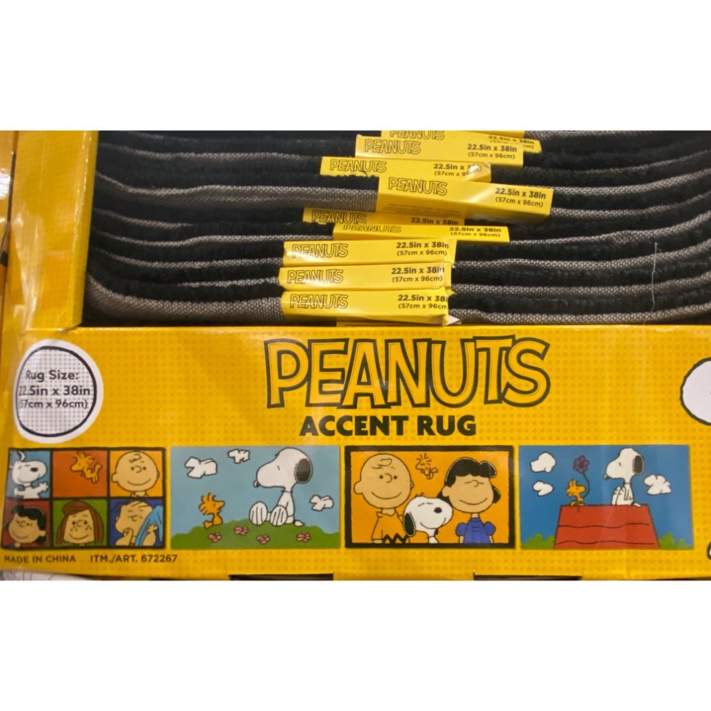 Gertmenian&Sons 史奴比經典卡通舒適地毯 尺寸:57X96公分-吉兒好市多COSTCO代購-細節圖2
