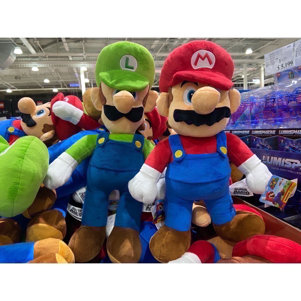 20吋瑪利歐/路易吉絨毛玩偶-吉兒好市多COSTCO代購-細節圖2