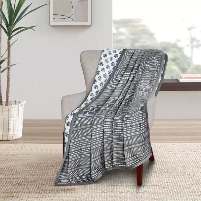 🎉現貨特價！Fraiche Maison印花舒適毯 尺寸:152X177公分(三款花色可選)-吉兒好市多COSTCO-細節圖5