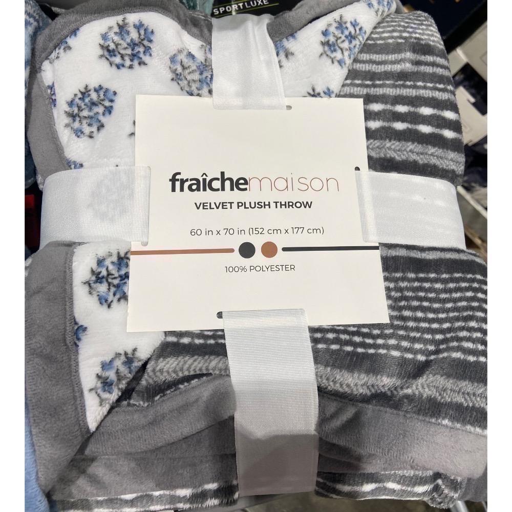 🎉現貨特價！Fraiche Maison印花舒適毯 尺寸:152X177公分(三款花色可選)-吉兒好市多COSTCO-規格圖10
