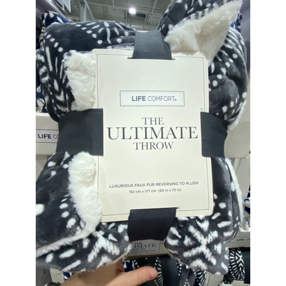 Life Comfort厚絨保暖隨意毯 152x177公 320/330GSM-吉兒好市多COSTCO代-規格圖9